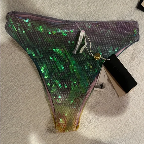 NWT Dillard’s x Dannijo shimmery bikini set size XS TOP/ S BOTTOM